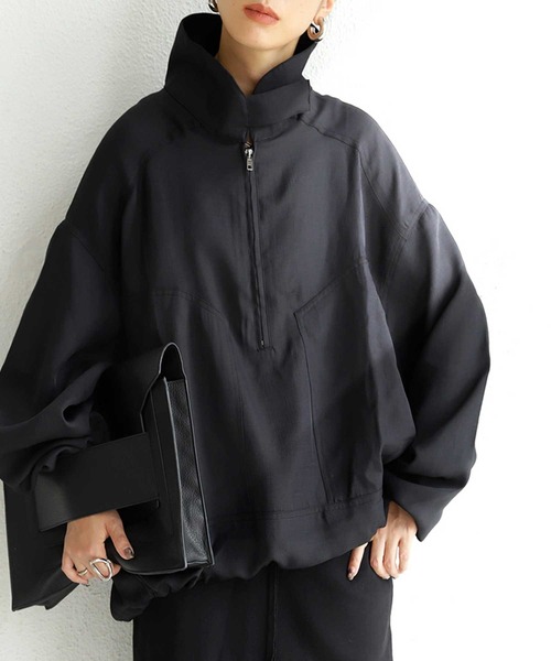 antiqua（アンティカ）の「ハーフジッププルオーバー（ブルゾン・レディース・ブラック・FREE）」の11枚目の写真