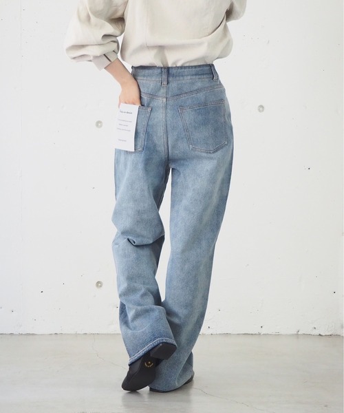 tiptop（ティップトップ）の「【2サイズ展開】ケミカル加工・オーバーダイストレートデニム【web限定アイテム・Sサイズあり】（デニムパンツ・レディース・ブラック/パープル/サックスブルー/グリーン・S/M）」の11枚目の写真