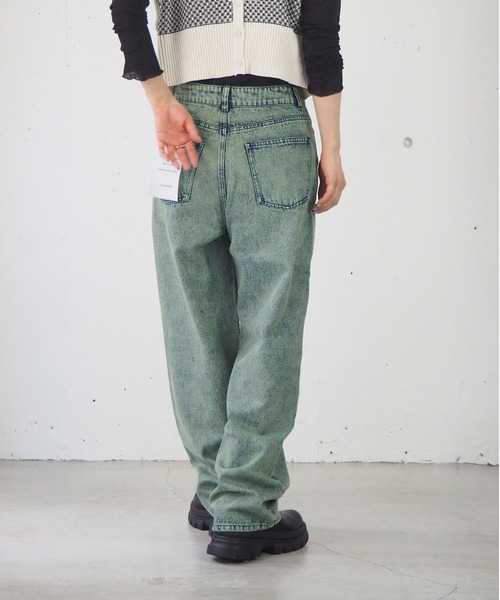 tiptop（ティップトップ）の「【2サイズ展開】ケミカル加工・オーバーダイストレートデニム【web限定アイテム・Sサイズあり】（デニムパンツ・レディース・ブラック/パープル/サックスブルー/グリーン・S/M）」の20枚目の写真