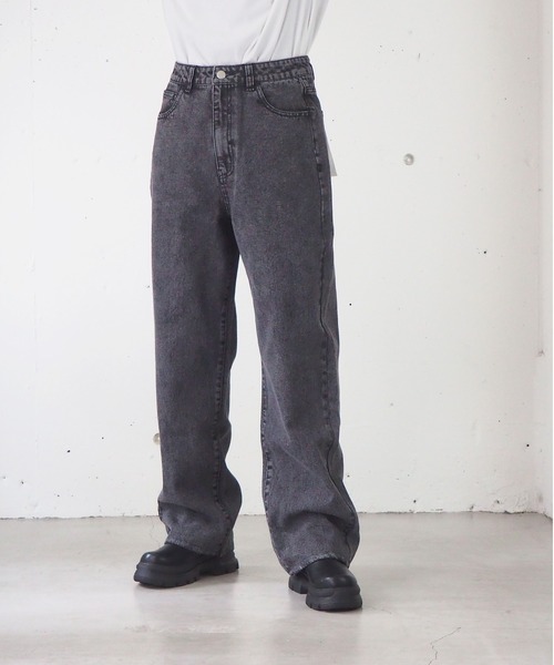 tiptop（ティップトップ）の「【2サイズ展開】ケミカル加工・オーバーダイストレートデニム【web限定アイテム・Sサイズあり】（デニムパンツ・レディース・ブラック/パープル/サックスブルー/グリーン・S/M）」の16枚目の写真