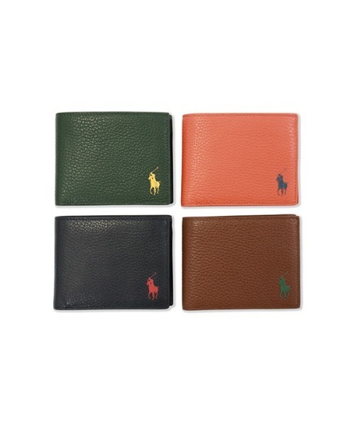 Polo Ralph Lauren レッド二つ折り財布 POLO RALPH LAUREN - 新品 ポロ ラルフローレン POLO RALPH
