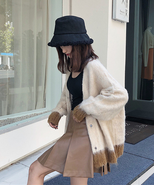 c.u.l（シーユーエル）の「【c.u.l】プードルボアムートンバケットハット cula282（ハット・レディース・ブラック/アイボリー/ブラウン/ベージュ・FREE）」の5枚目の写真