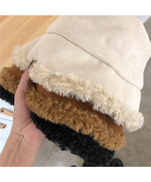 c.u.l（シーユーエル）の「【c.u.l】プードルボアムートンバケットハット cula282（ハット・レディース・ブラック/アイボリー/ブラウン/ベージュ・FREE）」の21枚目の写真