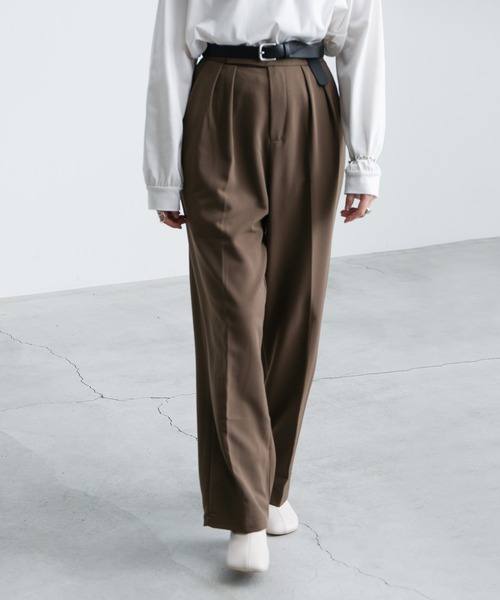 select MOCA（セレクトモカ）の「ノーカラーベルトデザインセットアップ（セットアップ・レディース・チャコールグレー/ブラウン/ライトベージュ・SMALL/MEDIUM）」の13枚目の写真