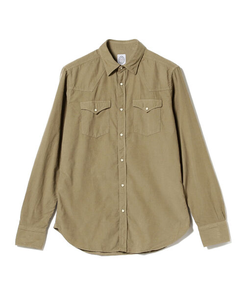 BOLZONELLA（ボルゾネッラ）の「BOLZONELLA / コーデュロイ ウエスタンシャツ（シャツ/ブラウス・メンズ・ベージュ・40/38/39/37）」の2枚目の写真