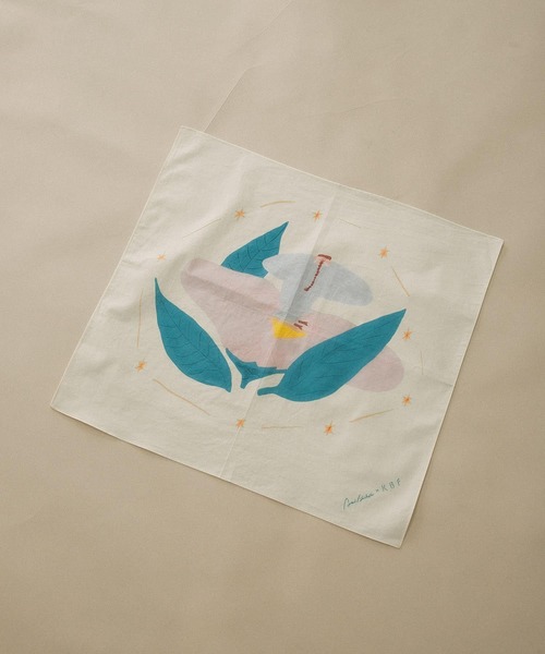 KBF（ケイビーエフ）の「Aki Ishibashiコラボハンカチ（バンダナ/スカーフ・レディース・ブラック/アイボリー/ミント・ONE）」の5枚目の写真