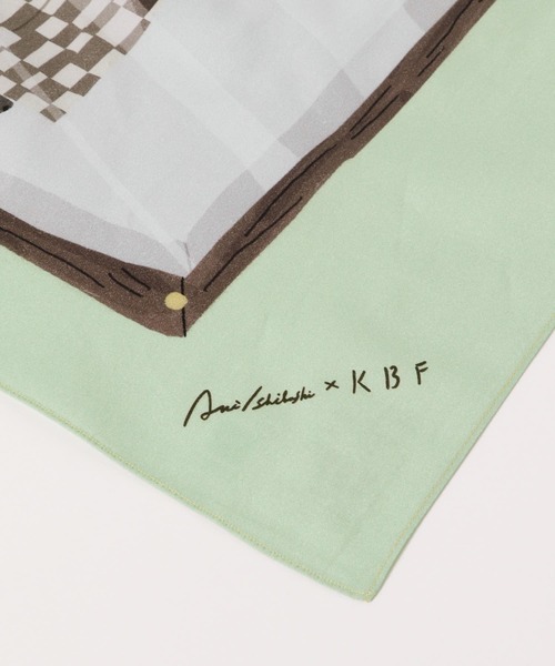 KBF（ケイビーエフ）の「Aki Ishibashiコラボハンカチ（バンダナ/スカーフ・レディース・ブラック/アイボリー/ミント・ONE）」の12枚目の写真