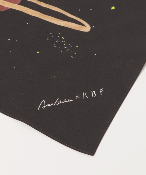 KBF（ケイビーエフ）の「Aki Ishibashiコラボハンカチ（バンダナ/スカーフ・レディース・ブラック/アイボリー/ミント・ONE）」の13枚目の写真