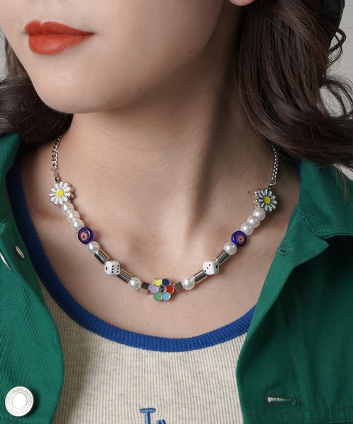 SPINNS（スピンズ）の「42cm アソートビーズネックレス（ネックレス