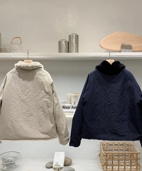 Doula Doula（ドゥーラドゥーラ）の「リバーシブルボアジャケット（ブルゾン・レディース・ネイビー/オフホワイト・FREE）」の19枚目の写真