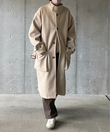 y/m by れぽすけ | ビッグポケットスタンドカラーコート(その他アウター)