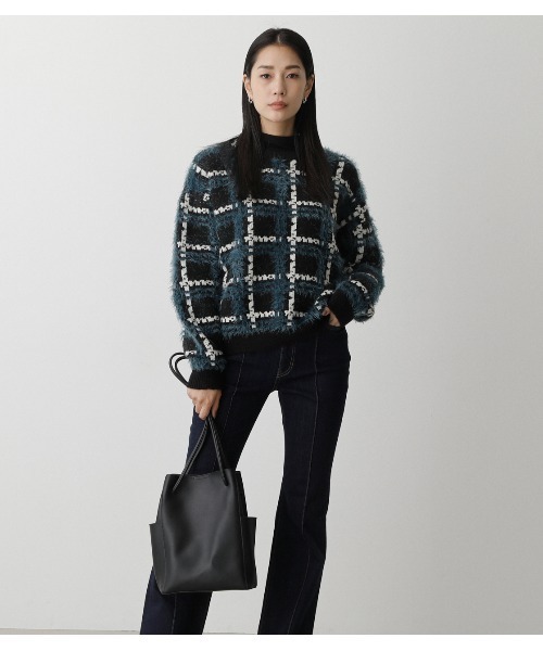 AZUL by moussy(アズールバイマウジー)の「THIN STRAPS TOTE BAG/シンストラップトートバッグ(トートバッグ・レディース・ブラック/ライトブルー/ライトブラウン・FREE)」の4枚目の写真
