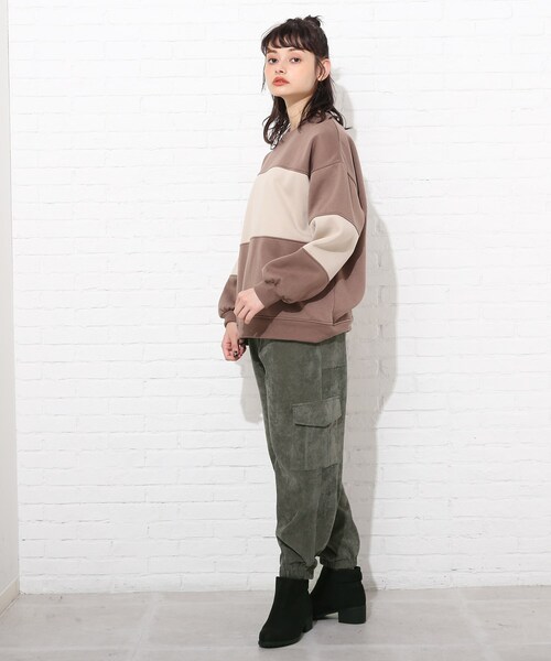 Cutie Blonde（キューティーブロンド）の「◆【S-LL】コーデュロイイージーカーゴジョガーパンツ（その他パンツ・レディース・カーキ/サンドベージュ/グレー系その他/ナチュラル・01/02/03/04）」の22枚目の写真
