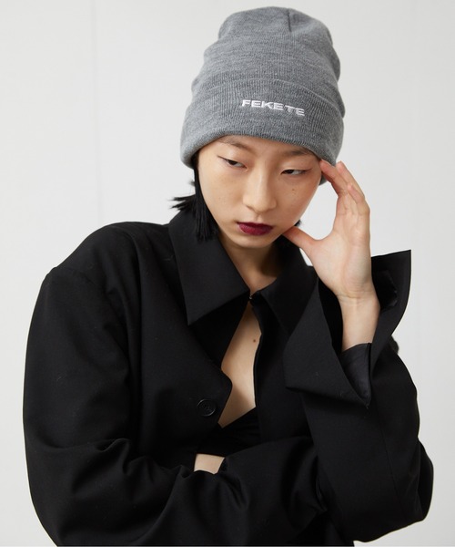 FEKETE（フェケテ）の「FEKETE MADE BASIC LOGO BEANIE（ニットキャップ/ビーニー・メンズ・ブラック/グレー/ブルー/グリーン・FREE）」の13枚目の写真