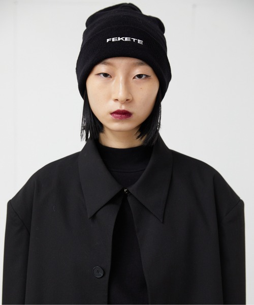 FEKETE（フェケテ）の「FEKETE MADE BASIC LOGO BEANIE（ニットキャップ/ビーニー・メンズ・ブラック/グレー/ブルー/グリーン・FREE）」の18枚目の写真