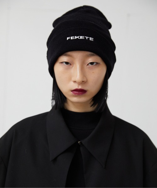FEKETE（フェケテ）の「FEKETE MADE BASIC LOGO BEANIE（ニットキャップ/ビーニー・メンズ・ブラック/グレー/ブルー/グリーン・FREE）」の19枚目の写真