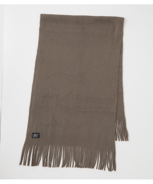 AZUL by moussy(アズールバイマウジー)の「RUSSELL KNITTING MUFFLER/ラッセルニッティングマフラー(マフラー・メンズ・ライトカーキ/ライトピンク/オフホワイト/ベージュ/ブラック・FREE)」の4枚目の写真