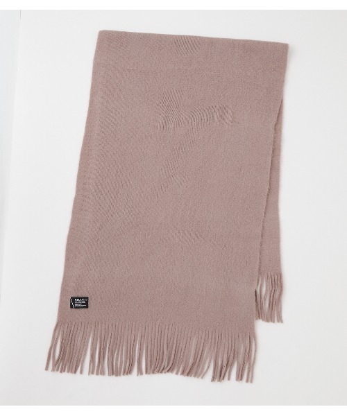 AZUL by moussy(アズールバイマウジー)の「RUSSELL KNITTING MUFFLER/ラッセルニッティングマフラー(マフラー・メンズ・ライトカーキ/ライトピンク/オフホワイト/ベージュ/ブラック・FREE)」の5枚目の写真