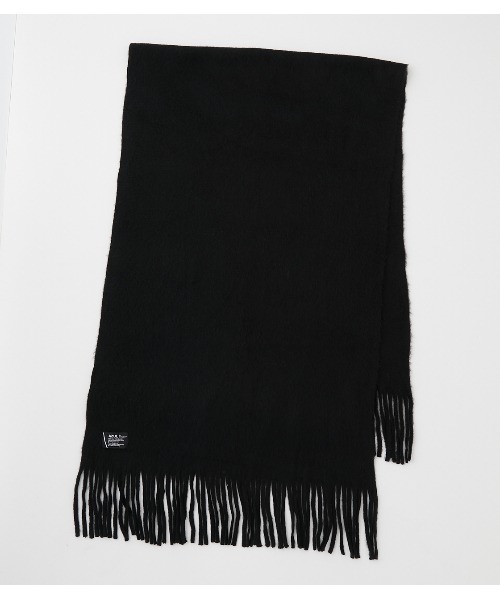 AZUL by moussy(アズールバイマウジー)の「RUSSELL KNITTING MUFFLER/ラッセルニッティングマフラー(マフラー・メンズ・ライトカーキ/ライトピンク/オフホワイト/ベージュ/ブラック・FREE)」の3枚目の写真