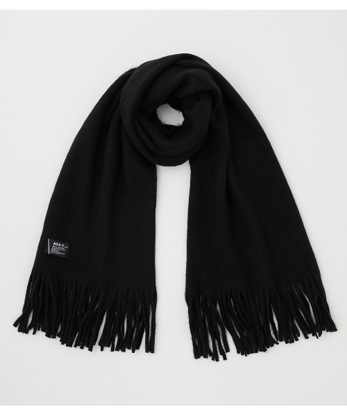 AZUL by moussy(アズールバイマウジー)の「RUSSELL KNITTING MUFFLER/ラッセルニッティングマフラー(マフラー・メンズ・ライトカーキ/ライトピンク/オフホワイト/ベージュ/ブラック・FREE)」の11枚目の写真