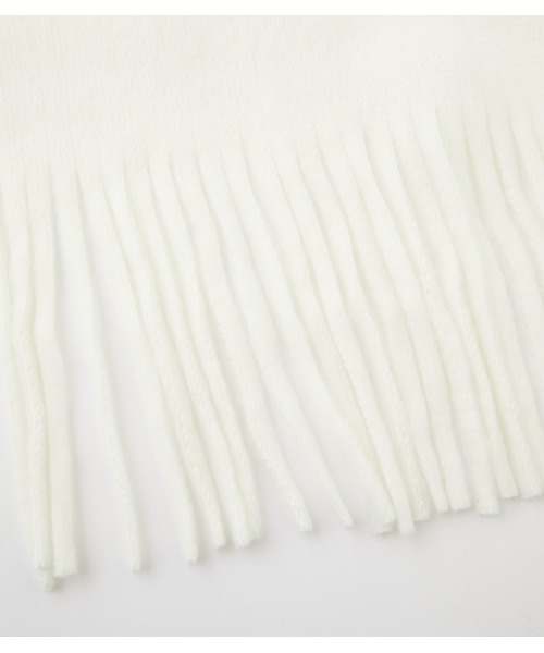 AZUL by moussy(アズールバイマウジー)の「RUSSELL KNITTING MUFFLER/ラッセルニッティングマフラー(マフラー・メンズ・ライトカーキ/ライトピンク/オフホワイト/ベージュ/ブラック・FREE)」の7枚目の写真