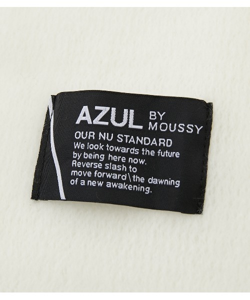 AZUL by moussy(アズールバイマウジー)の「RUSSELL KNITTING MUFFLER/ラッセルニッティングマフラー(マフラー・メンズ・ライトカーキ/ライトピンク/オフホワイト/ベージュ/ブラック・FREE)」の9枚目の写真