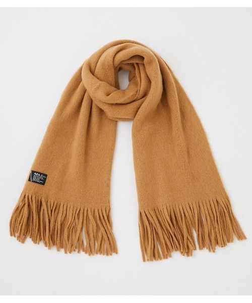 AZUL by moussy(アズールバイマウジー)の「RUSSELL KNITTING MUFFLER/ラッセルニッティングマフラー(マフラー・メンズ・ライトカーキ/ライトピンク/オフホワイト/ベージュ/ブラック・FREE)」の16枚目の写真
