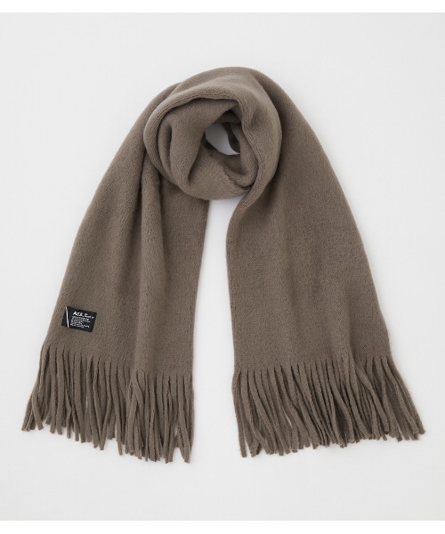 AZUL by moussy(アズールバイマウジー)の「RUSSELL KNITTING MUFFLER/ラッセルニッティングマフラー(マフラー・メンズ・ライトカーキ/ライトピンク/オフホワイト/ベージュ/ブラック・FREE)」の21枚目の写真