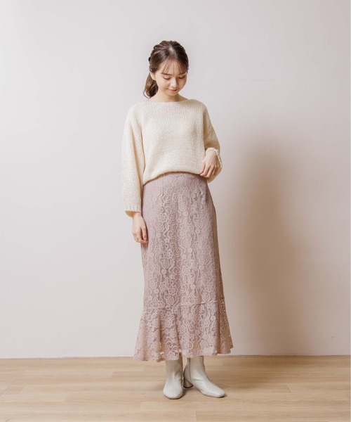flower（フラワー）の「オーロラニットトップ（ニット/セーター・レディース・ベージュ/アイボリー・FREE）」の9枚目の写真