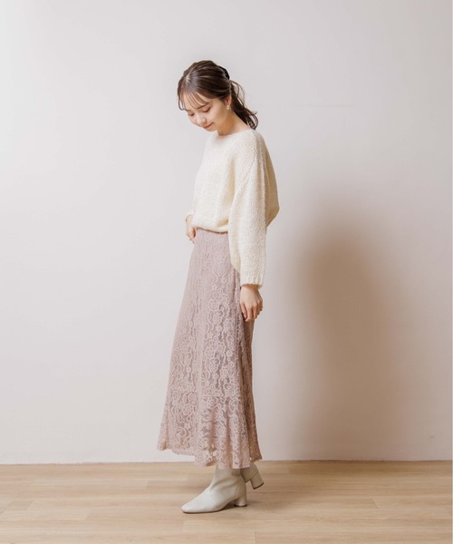 flower（フラワー）の「オーロラニットトップ（ニット/セーター・レディース・ベージュ/アイボリー・FREE）」の13枚目の写真