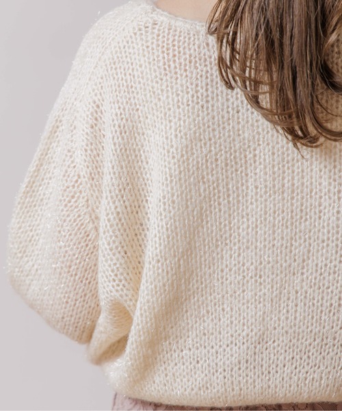 flower（フラワー）の「オーロラニットトップ（ニット/セーター・レディース・ベージュ/アイボリー・FREE）」の6枚目の写真