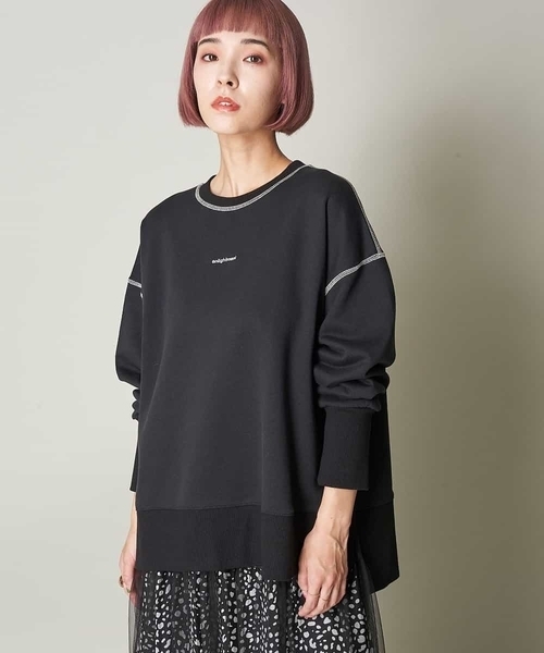 A de a.v.v（アードアー・ヴェ・ヴェ）の「配色ステッチロゴスウェット（トレーナー）（スウェット・レディース・ブラック/サンドベージュ/ライトブルー/アイボリー・38/36）」の13枚目の写真