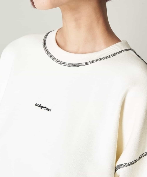 A de a.v.v（アードアー・ヴェ・ヴェ）の「配色ステッチロゴスウェット（トレーナー）（スウェット・レディース・ブラック/サンドベージュ/ライトブルー/アイボリー・38/36）」の19枚目の写真