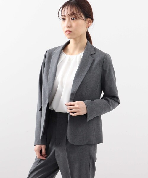 DRESKIP（ドレスキップ）の「◆洗えるキャリーマンテーラードジャケット（テーラードジャケット・レディース・ブラック/ダークグレー・01/02/03/04）」の12枚目の写真