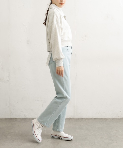 OLIVE des OLIVE(オリーブデオリーブ)の「zipショートプルオーバー(スウェット・レディース・ライトグレー/ブラック/アイボリー/ラベンダー・FREE)」の15枚目の写真