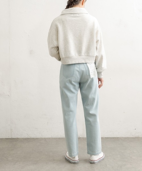 OLIVE des OLIVE(オリーブデオリーブ)の「zipショートプルオーバー(スウェット・レディース・ライトグレー/ブラック/アイボリー/ラベンダー・FREE)」の16枚目の写真