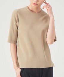 【2022春新色登場】ウォッシャブルクルーネックニットT