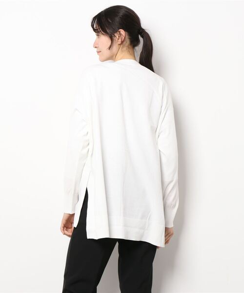 1er Arrondissement（プルミエアロンディスモン）の「ハイツイストコットンスリットカーディガン（カーディガン/ボレロ・レディース・ブラック/グレー/グレイッシュベージュ/ホワイト・FREE）」の17枚目の写真