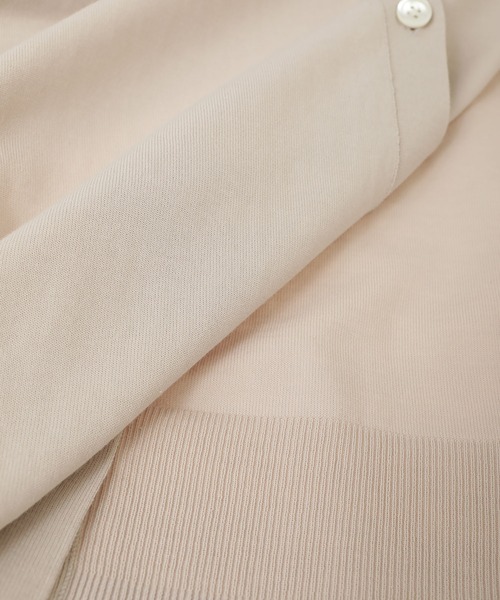 1er Arrondissement（プルミエアロンディスモン）の「ハイツイストコットンスリットカーディガン（カーディガン/ボレロ・レディース・ブラック/グレー/グレイッシュベージュ/ホワイト・FREE）」の15枚目の写真