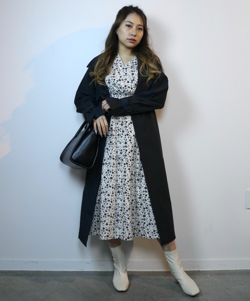 CECIL McBEE(セシルマクビー)の「撥水加工トレンチコート(トレンチコート・レディース・カーキ/モカ/ブラック・LARGE/MEDIUM)」の2枚目の写真