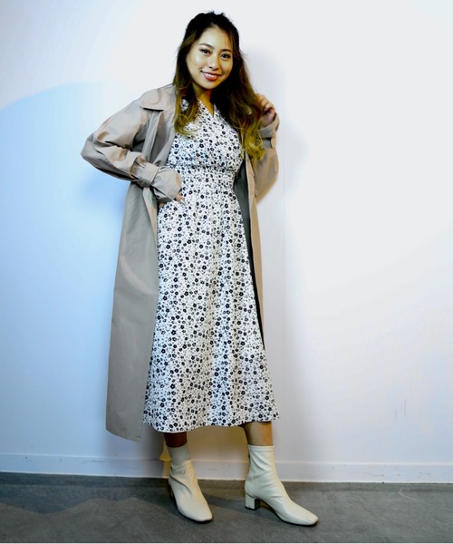 CECIL McBEE(セシルマクビー)の「撥水加工トレンチコート(トレンチコート・レディース・カーキ/モカ/ブラック・LARGE/MEDIUM)」の3枚目の写真