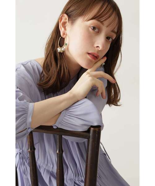 JILL STUART（ジルスチュアート）の「◆マルチビーズイヤリング（イヤリング・レディース・パープル/グリーン・ﾌﾘ-）」の3枚目の写真