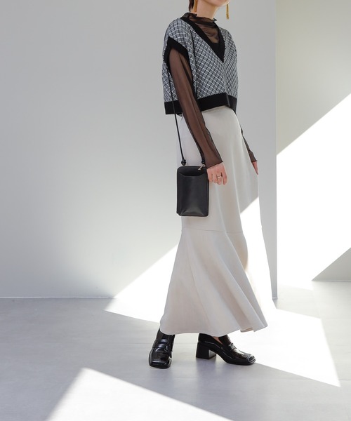 COLONY 2139（コロニートゥーワンスリーナイン）の「綿アクリルジャガードニットベスト（ベスト・レディース・ブラック/ベージュ/グリーン・FREE）」の13枚目の写真