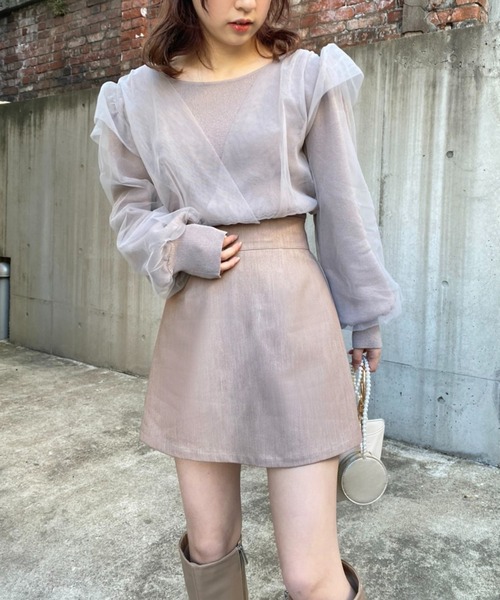 one after another NICE CLAUP(ワンアフターアナザーナイスクラップ)の「着回し優秀アイテム!ミニキュロットスカート(スカート・レディース・ブラック/ブラック系その他/ベージュ・FREE)」の11枚目の写真