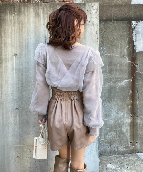 one after another NICE CLAUP(ワンアフターアナザーナイスクラップ)の「着回し優秀アイテム!ミニキュロットスカート(スカート・レディース・ブラック/ブラック系その他/ベージュ・FREE)」の13枚目の写真