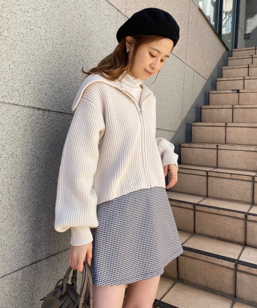 one after another NICE CLAUP(ワンアフターアナザーナイスクラップ)の「着回し優秀アイテム!ミニキュロットスカート(スカート・レディース・ブラック/ブラック系その他/ベージュ・FREE)」の19枚目の写真