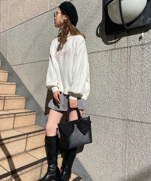 one after another NICE CLAUP(ワンアフターアナザーナイスクラップ)の「着回し優秀アイテム!ミニキュロットスカート(スカート・レディース・ブラック/ブラック系その他/ベージュ・FREE)」の22枚目の写真