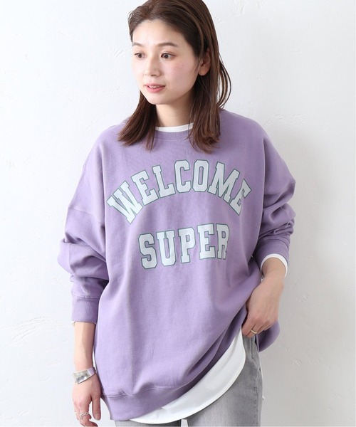JOURNAL STANDARD（ジャーナルスタンダード）の「”WEB限定”【MISHIMA MART/ミシママート】ウェルカム スーパー スウェット（スウェット・メンズ・ネイビー/グリーン/パープル/ホワイト/イエロー・LARGE/MEDIUM/X-LARGE）」の4枚目の写真