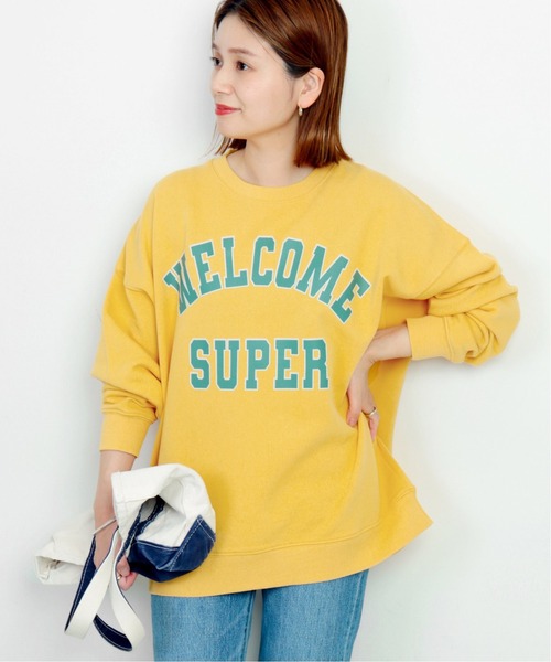 JOURNAL STANDARD（ジャーナルスタンダード）の「”WEB限定”【MISHIMA MART/ミシママート】ウェルカム スーパー スウェット（スウェット・メンズ・ネイビー/グリーン/パープル/ホワイト/イエロー・LARGE/MEDIUM/X-LARGE）」の5枚目の写真