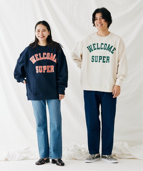 JOURNAL STANDARD（ジャーナルスタンダード）の「”WEB限定”【MISHIMA MART/ミシママート】ウェルカム スーパー スウェット（スウェット・メンズ・ネイビー/グリーン/パープル/ホワイト/イエロー・LARGE/MEDIUM/X-LARGE）」の8枚目の写真
